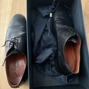 Men's Wolf & Shepherd Black Leather Bannister Deeby Dress Shoes